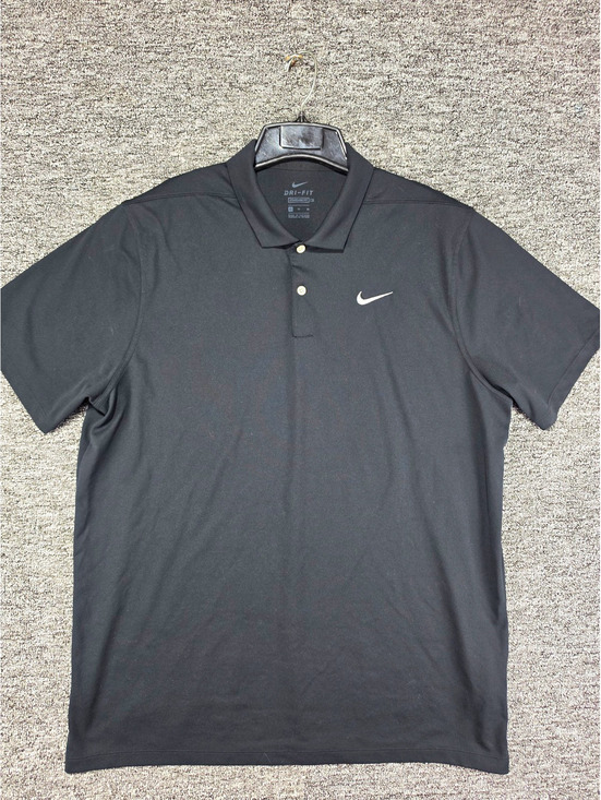 Nike Other - Nike Black Dri-FIT Polyester Knit Logo Polo Shirt SS Men’s XL Golf